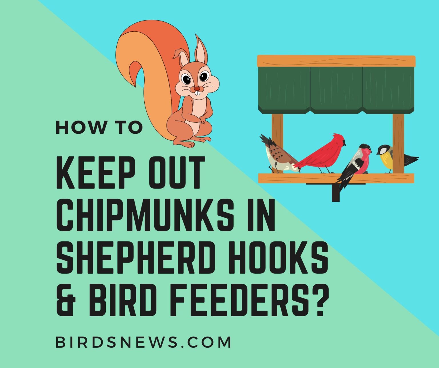 Keeping Chipmunks Out Of Shepherd Hooks And Bird Feeders?